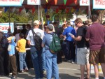 08-May Maker Faire 02 entrance Jason in Will-Call line.JPG