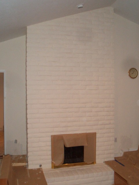Water Damage Repair 10-Oct-06 01 paint fireplace undamaged wish list item.jpg