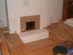Water Damage Repair 10-Oct-06 02 paint fireplace protected new conversation pit cabinet.jpg