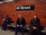 NYC 6-Apr 02 Subway station - rush hour Sunday.JPG