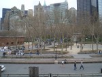 NYC 7-Apr 04 Ellis Island ferry view of Battery Park.JPG