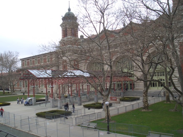 NYC 7-Apr 11 Ellis Island ferry view of Ellis Island.JPG