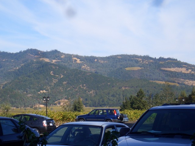 08-Oct 17th Napa Wine Trip 02 Castello di Amorosa - view from parking lot.JPG