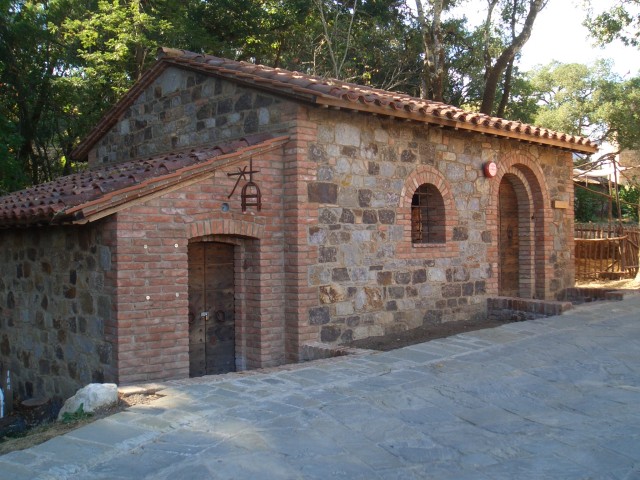 08-Oct 17th Napa Wine Trip 04 Castello di Amorosa pump house.JPG