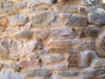 08-Oct 17th Napa Wine Trip 10 Castello di Amorosa close up of one type of stone architecture.JPG
