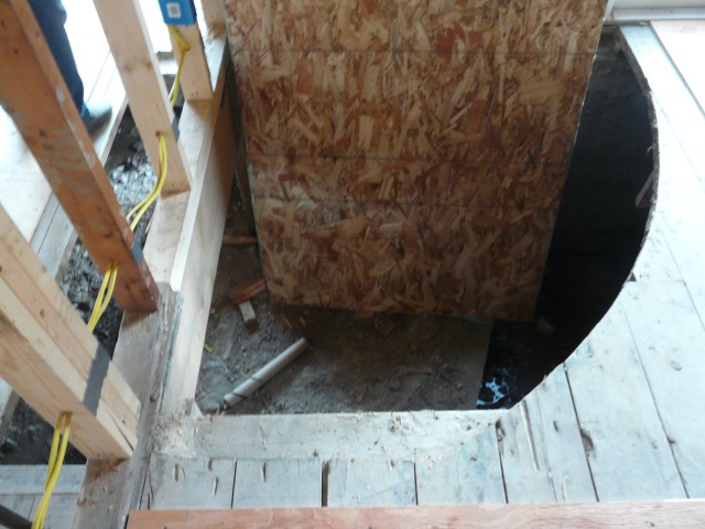 2009 Dec Bellevue Jason's House 08 hole for plumbing access.JPG
