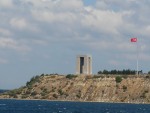 09Aug16 at sea 02 Dardenelles Galllipoli Turkish Memorial.JPG