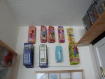 2010 San Ramon 08 Pez Room - reloated pegboard with pez.JPG