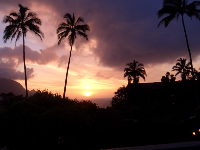 05AprHawaii - Resort Sunset from Lanai2.JPG