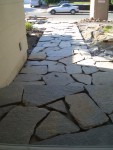 Front yard 2005 August 16 flagstones some with mortar 01.jpg