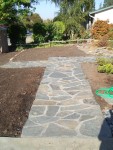 Front yard 2005 August 25 clean flagstone and finish sprinklers 01.jpg