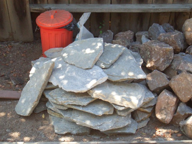 2005 August 27 yard leftovers 04 front yard flagstone.jpg