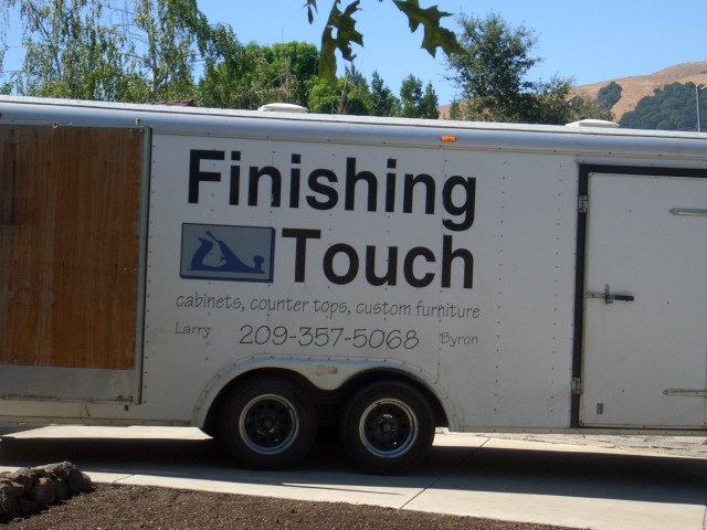2005 August 29 Conversation Pit Installation 02 cabinet maker delivery.jpg