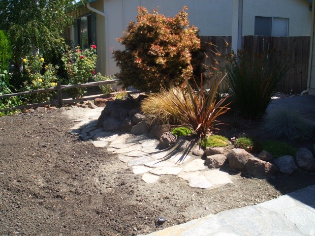 Front yard 2005 August 28 flower bed edging cleaned 03.jpg
