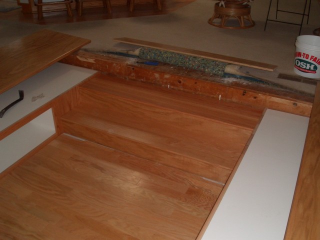 2005 August 29 Conversation Pit Day 2 Installation 05 partial stairway.jpg