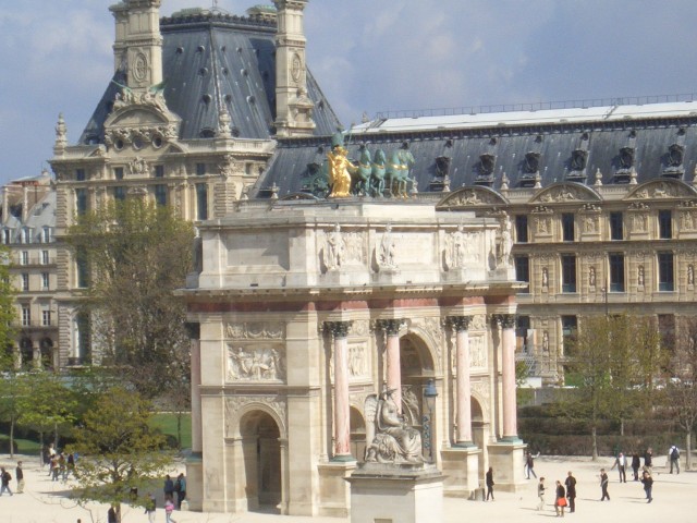 April 2006 Paris Day 4ah inside Louvre view of Arc de Triomphe du Carrousel.jpg