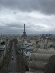 April 2006 Paris Day 5ah view from top Arc de Triomphe toward Tour Eiffel (Jason).jpg