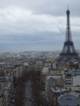 April 2006 Paris Day 5ai view from top Arc de Triomphe toward Tour Eiffel.jpg