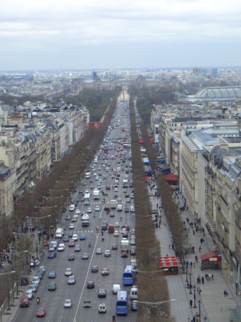 April 2006 Paris Day 5aj view from top Arc de Triomphe up Champs-Elysees.jpg