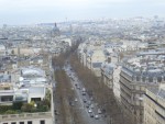 April 2006 Paris Day 5al view from top Arc de Triomphe up one of the 12 radiating Avenues.jpg