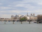 April 2006 Paris Day 6a view from Pond du Carrousel to cast iron bridge Passerelle des Arts.jpg